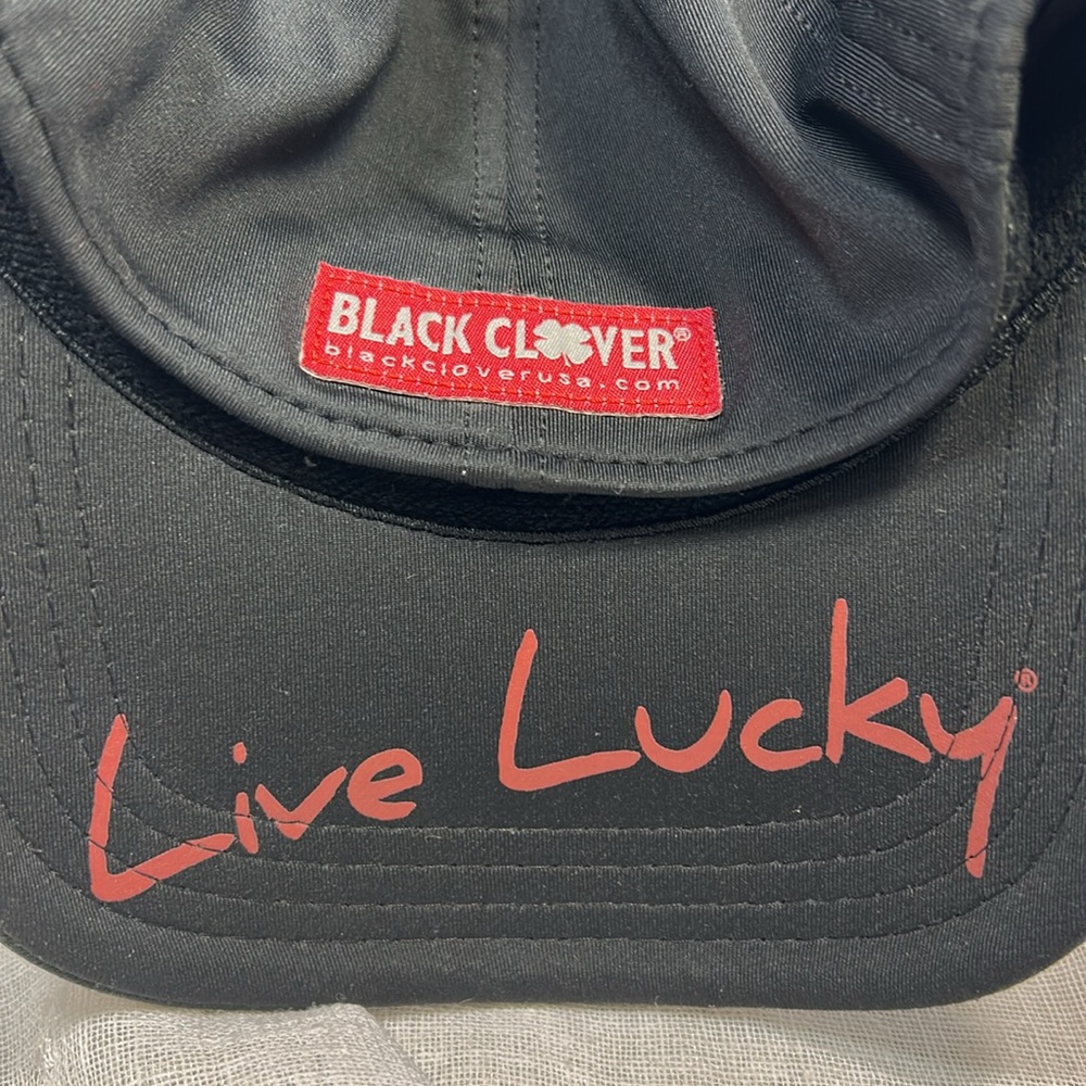Black clover cotton baseball trucker cap hat - Picture 6 of 7